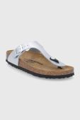 В'єтнамки Birkenstock Gizeh жіночі колір срібний на плоскому ходу Narrow Width 43853.Gizeh-Silver В'єтнамки Birkenstock Gizeh жіночі колір срібний на плоскому ходу Narrow Width 43853.Gizeh-Silver