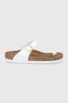 В'єтнамки Birkenstock Gizeh жіночі колір білий на плоскому ходу Narrow Width 1005300-White В'єтнамки Birkenstock Gizeh жіночі колір білий на плоскому ходу Narrow Width 1005300-White