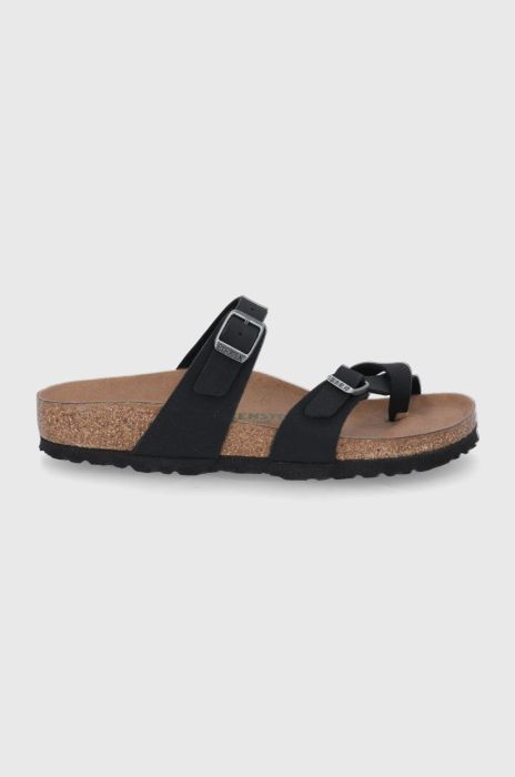 В'єтнамки Birkenstock Mayari жіночі колір чорний на плоскому ходу Narrow Width 1021231-Black В'єтнамки Birkenstock Mayari жіночі колір чорний на плоскому ходу Narrow Width 1021231-Black