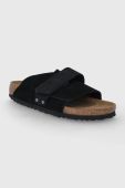 Замшеві шльопанці Birkenstock Kyoto жіночі колір чорний