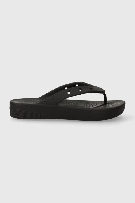 В'єтнамки Crocs жіночі колір чорний на платформі 207714.001-BLACK В'єтнамки Crocs жіночі колір чорний на платформі 207714.001-BLACK
