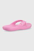 В'єтнамки Crocs CLASSIC 207713 жіночі колір фіолетовий на плоскому ходу 207713.6SW-TAFFY.PINK В'єтнамки Crocs CLASSIC 207713 жіночі колір фіолетовий на плоскому ходу 207713.6SW-TAFFY.PINK