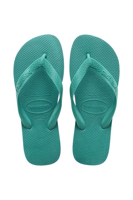 В'єтнамки Havaianas Top жіночі колір зелений на плоскому ходу В'єтнамки Havaianas Top жіночі колір зелений на плоскому ходу