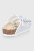 Дитячі шльопанці Birkenstock колір срібний