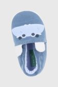 Дитячі тапочки United Colors of Benetton колір блакитний