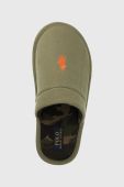 Тапочки Polo Ralph Lauren Klarence колір зелений Тапочки Polo Ralph Lauren Klarence колір зелений