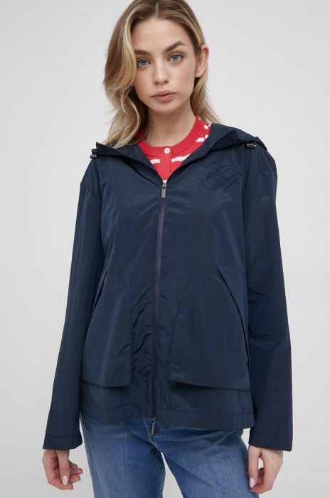 Вітровка Emporio Armani колір синій перехідна Вітровка Emporio Armani колір синій перехідна