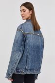 Джинсова куртка Miss Sixty жіноча перехідна oversize колір блакитний Джинсова куртка Miss Sixty жіноча перехідна oversize колір блакитний