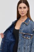 Джинсова куртка Miss Sixty жіноча перехідна oversize колір блакитний Джинсова куртка Miss Sixty жіноча перехідна oversize колір блакитний