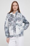 Куртка Woolrich жіноча колір білий перехідна oversize Куртка Woolrich жіноча колір білий перехідна oversize