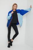Спортивна куртка adidas by Stella McCartney колір бірюзовий перехідна oversize Спортивна куртка adidas by Stella McCartney колір бірюзовий перехідна oversize