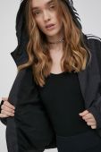 Куртка adidas Originals Adicolor HC2022 жіноча колір чорний перехідна HC2022-BLACK Куртка adidas Originals Adicolor HC2022 жіноча колір чорний перехідна HC2022-BLACK