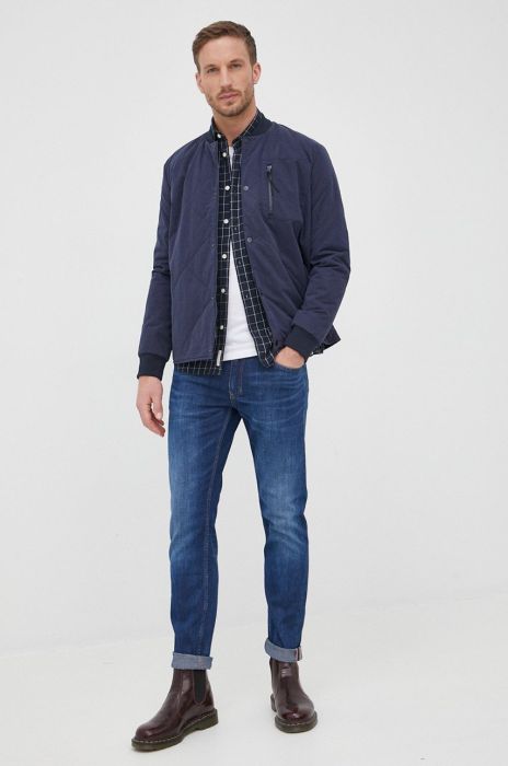 Куртка Selected Homme чоловіча колір синій перехідна (2152683) Куртка Selected Homme чоловіча колір синій перехідна (2152683)