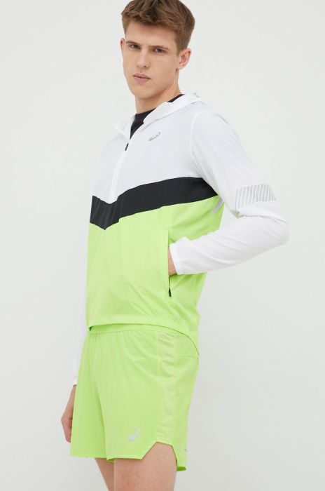 Бігова куртка Asics Lite-show колір білий перехідна Бігова куртка Asics Lite-show колір білий перехідна