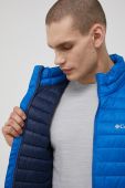 Спортивна безрукавка Columbia Powder Pass перехідна 1842414-010 колір блакитний Спортивна безрукавка Columbia Powder Pass перехідна 1842414-010 колір блакитний