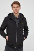 Куртка Lyle & Scott чоловіча колір чорний перехідна Куртка Lyle & Scott чоловіча колір чорний перехідна