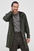Куртка Rains 12020 Long Jacket колір зелений перехідна 12020.03-Green Куртка Rains 12020 Long Jacket колір зелений перехідна 12020.03-Green
