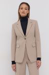 Піджак Tiger Of Sweden колір бежевий гладкий Піджак Tiger Of Sweden колір бежевий гладкий