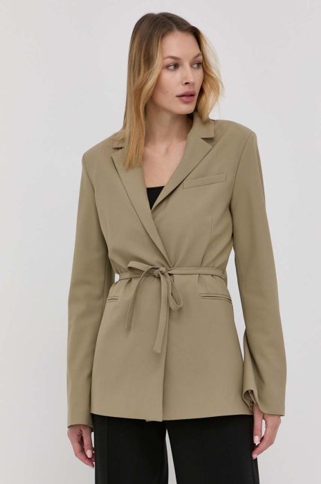 Піджак Samsoe Samsoe колір зелений однобортний однотонна (2156417) Піджак Samsoe Samsoe колір зелений однобортний однотонна (2156417)