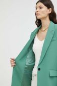 Піджак Bruuns Bazaar колір зелений однобортний однотонна Піджак Bruuns Bazaar колір зелений однобортний однотонна
