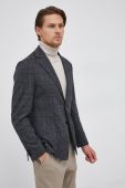 Піджак з домішкою вовни Boss чоловічий колір сірий Піджак з домішкою вовни Boss чоловічий колір сірий