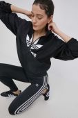 Легінси adidas Originals Adicolor HF7536 жіночі колір чорний з аплікацією HF7536-BLACK Легінси adidas Originals Adicolor HF7536 жіночі колір чорний з аплікацією HF7536-BLACK