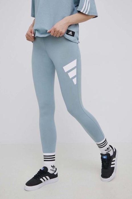 Легінси adidas Performance HD6562 жіночі з принтом колір блакитний Легінси adidas Performance HD6562 жіночі з принтом колір блакитний