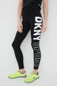 Легінси Dkny жіночі колір чорний з принтом (2421699)