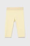 Дитячі легінси Guess колір жовтий однотонні Дитячі легінси Guess колір жовтий однотонні