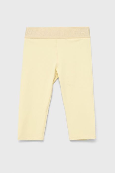 Дитячі легінси Guess колір жовтий однотонні Дитячі легінси Guess колір жовтий однотонні