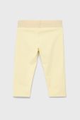 Дитячі легінси Guess колір жовтий однотонні Дитячі легінси Guess колір жовтий однотонні