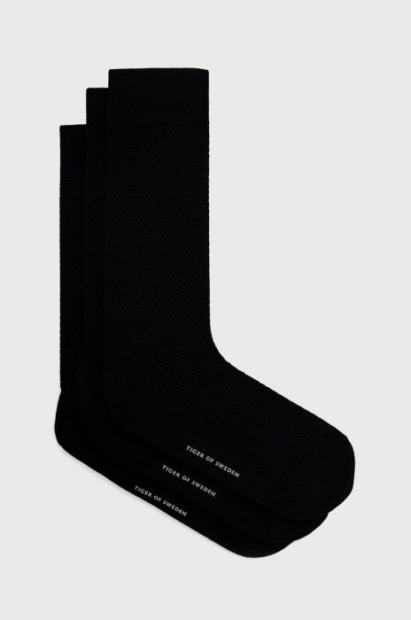 Шкарпетки Tiger Of Sweden (3-pack) чоловічі колір чорний Шкарпетки Tiger Of Sweden (3-pack) чоловічі колір чорний