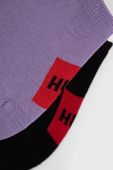 Шкарпетки HUGO 2-pack чоловічі колір фіолетовий Шкарпетки HUGO 2-pack чоловічі колір фіолетовий