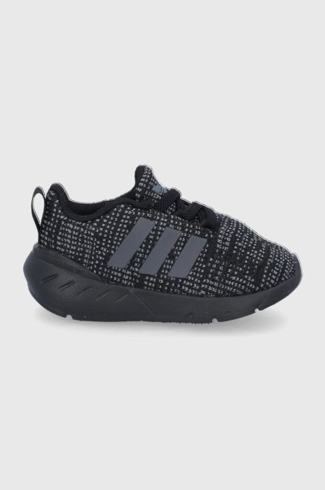 Дитячі черевики adidas Originals Swift Run 22 El I GW8167 колір чорний Дитячі черевики adidas Originals Swift Run 22 El I GW8167 колір чорний