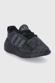 Дитячі черевики adidas Originals Swift Run 22 El I GW8167 колір чорний Дитячі черевики adidas Originals Swift Run 22 El I GW8167 колір чорний
