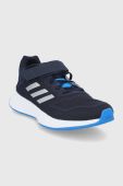 Дитячі черевики adidas Duramo 10 El K GZ0648 колір чорний Дитячі черевики adidas Duramo 10 El K GZ0648 колір чорний