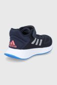 Дитячі черевики adidas Duramo 10 El K GZ0648 колір чорний Дитячі черевики adidas Duramo 10 El K GZ0648 колір чорний