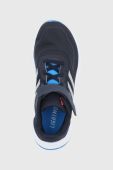 Дитячі черевики adidas Duramo 10 El K GZ0648 колір чорний Дитячі черевики adidas Duramo 10 El K GZ0648 колір чорний