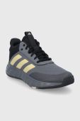 Дитячі черевики adidas GZ3381 колір сірий Дитячі черевики adidas GZ3381 колір сірий