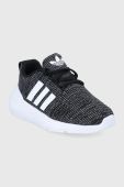 Дитячі черевики adidas Originals Swift Run GW8180 колір чорний Дитячі черевики adidas Originals Swift Run GW8180 колір чорний