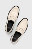 Шкіряні мокасини Vagabond Shoemakers ALEX W жіночі колір бежевий на плоскому ходу Шкіряні мокасини Vagabond Shoemakers ALEX W жіночі колір бежевий на плоскому ходу