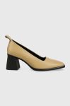 Шкіряні туфлі Vagabond Shoemakers Hedda колір бежевий каблук блок (2309064) Шкіряні туфлі Vagabond Shoemakers Hedda колір бежевий каблук блок (2309064)