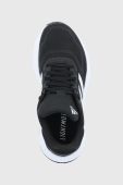 Черевики adidas Duramo 10 GX0709 колір чорний на плоскому ходу Черевики adidas Duramo 10 GX0709 колір чорний на плоскому ходу