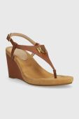 Сандалі Lauren Ralph Lauren Jeannie жіночі колір коричневий на танкетці 802784574008 Сандалі Lauren Ralph Lauren Jeannie жіночі колір коричневий на танкетці 802784574008