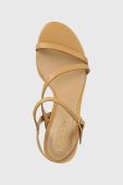 Шкіряні сандалі Lauren Ralph Lauren Landyn колір бежевий (2267477)