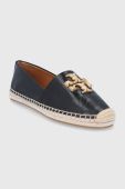 Шкіряні еспадрилі Tory Burch Eleanor Espadrille колір чорний Шкіряні еспадрилі Tory Burch Eleanor Espadrille колір чорний