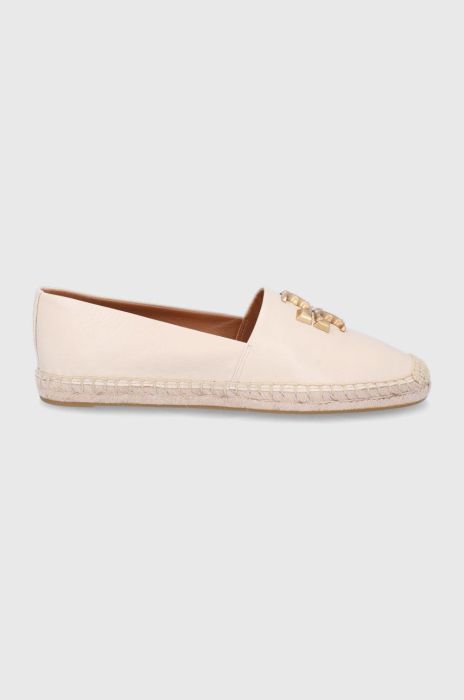 Шкіряні еспадрилі Tory Burch Eleanor Espadrille колір бежевий Шкіряні еспадрилі Tory Burch Eleanor Espadrille колір бежевий