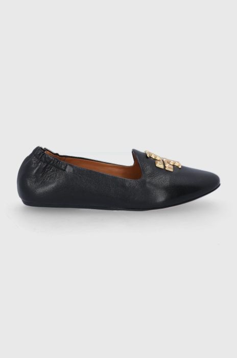 Шкіряні балетки Tory Burch Eleanor Loafer жіноче колір чорний Шкіряні балетки Tory Burch Eleanor Loafer жіноче колір чорний