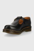 Шкіряні туфлі Dr. Martens жіночі колір чорний на плоскому ходу DM14852001.Polley-Black.Smth Шкіряні туфлі Dr. Martens жіночі колір чорний на плоскому ходу DM14852001.Polley-Black.Smth
