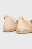 Шкіряні еспадрилі Tory Burch Eleanor Dorsay колір бежевий Шкіряні еспадрилі Tory Burch Eleanor Dorsay колір бежевий